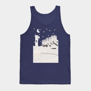 Bears in Snowy Forest Tank Top